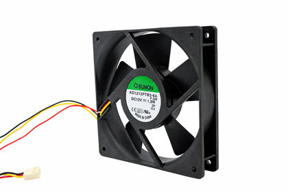 SUNON KD1212PTB3-6A 120x120x25mm 12V DC Axial Cooling Fan - white background clean product view 1