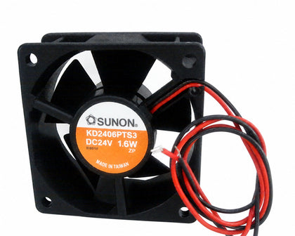 SUNON KD2406PTS3 60x60x25mm 24V DC Axial Cooling Fan - white background clean product view 1