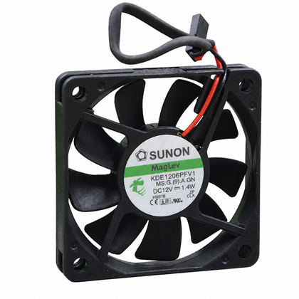 SUNON KDE1206PFV1 60x60x10mm 12V DC Axial Cooling Fan - clean white-background product photo 1