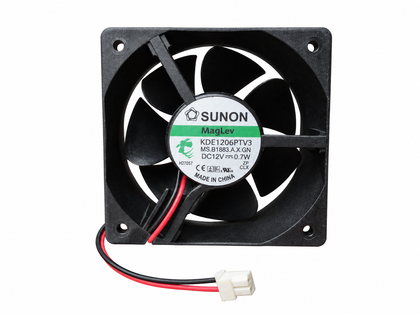 SUNON KDE1206PTV3 60x60x25mm 12V DC Axial Cooling Fan industrial replacement fan on pure white background - view 1