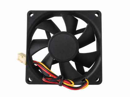 SUNON KDE1207PHV1-A 70x70x15mm 12V DC Axial Cooling Fan industrial replacement fan on pure white background - view 1