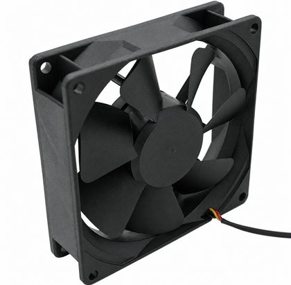 SUNON KDE1209PTV1 90x90x25mm 12V DC Axial Cooling Fan industrial replacement fan on pure white background - view 1