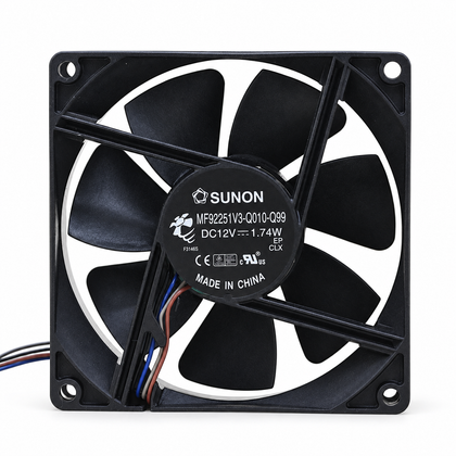 SUNON MF92251V3-Q010-Q99 12V DC 92x92x25mm Brushless Cooling Fan - clean white background product photo