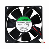SUNON PMD2408PKB1-A 24V DC 80x80x20mm axial cooling fan label and connector