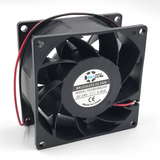 SXDOOL SXD8038B24H axial cooling fan with original physical label and wiring, isolated seller overlay removed from white corner