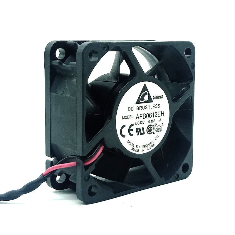 Delta 6025 12V SM 2-Pin Power Supply Chassis Cooling Fan AFB0612EH 6CM Large Volume 0.48A Cooler