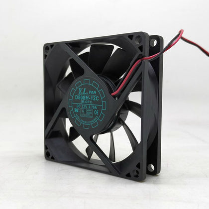 D80SH-12C 8020 12V Two-Wire Max Airflow Rate Power Supply Cases Cooling Fan 8CM Ultra-Quiet