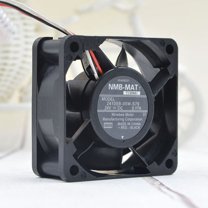 Server Fan   NMB 6CM 6025 2410SB-05W-S79 60*60*25mm DC 24V 0.17A Inverter Cooling Fan