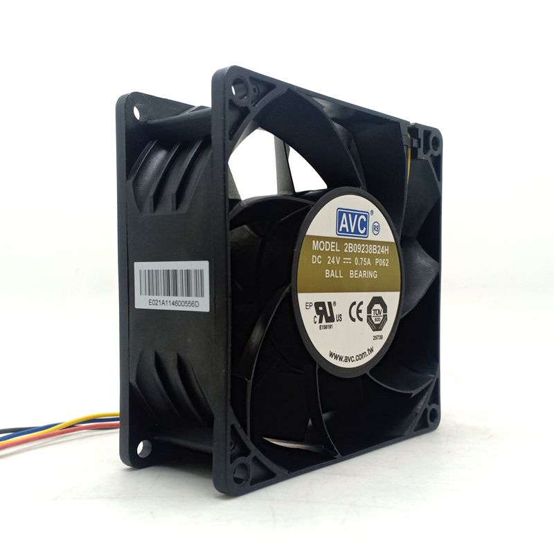 2B09238B24H  AVC 9038 24V 4-Wire Temperature Control Frequency Converter Cooling Fan
