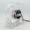 A8025-18CB-5BN-L1 8025 80mm Led Fan 12V Transparent Blue Light Speed Measurement Mute Fan 8cm Computer CPU Chassis Power Fan