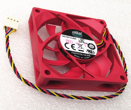 2pcs  70mm Pwm Fan 7015 7cm Fan 4-wire Temperature Control Speed Regulation Fa07015l12lpb 12V 0.25A