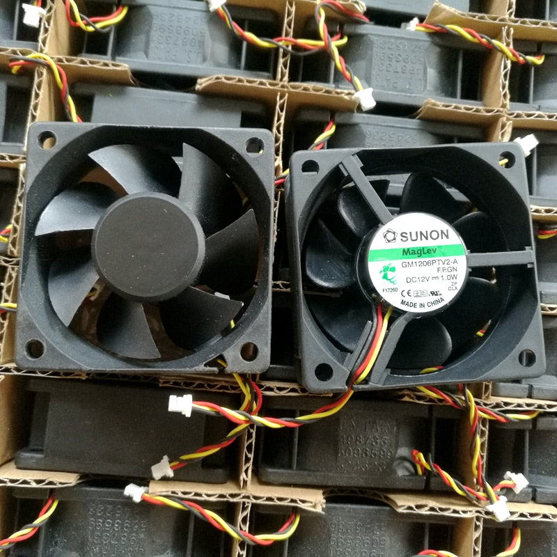 Sunon GM1206PTV2-A 6025 DC12V 1.0W 6CM silence Maglev 3lines cooling fan