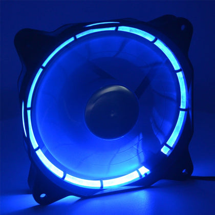 120mm Cpu Cooler 1pcs Blue LED Fan 120X120X25mm DC 12V 0.14A 900RPM Silent Quiet Solar Eclipse Chassis Cooling Fan