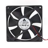 Delta AFB1224M 24V DC 120x120x25.4mm fan - rear label and wiring