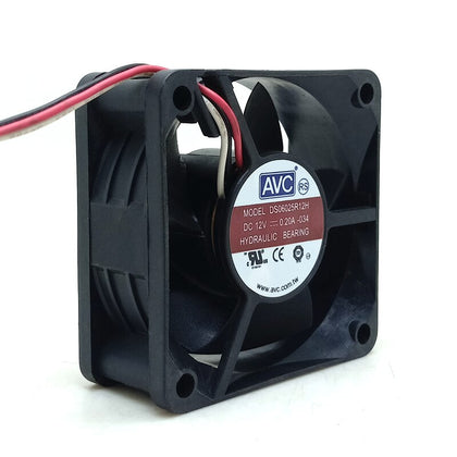 AVC DS06025R12H 6025 12V Computer CPU Cabinet Power Fan 6cm TACH FG Silent Fan