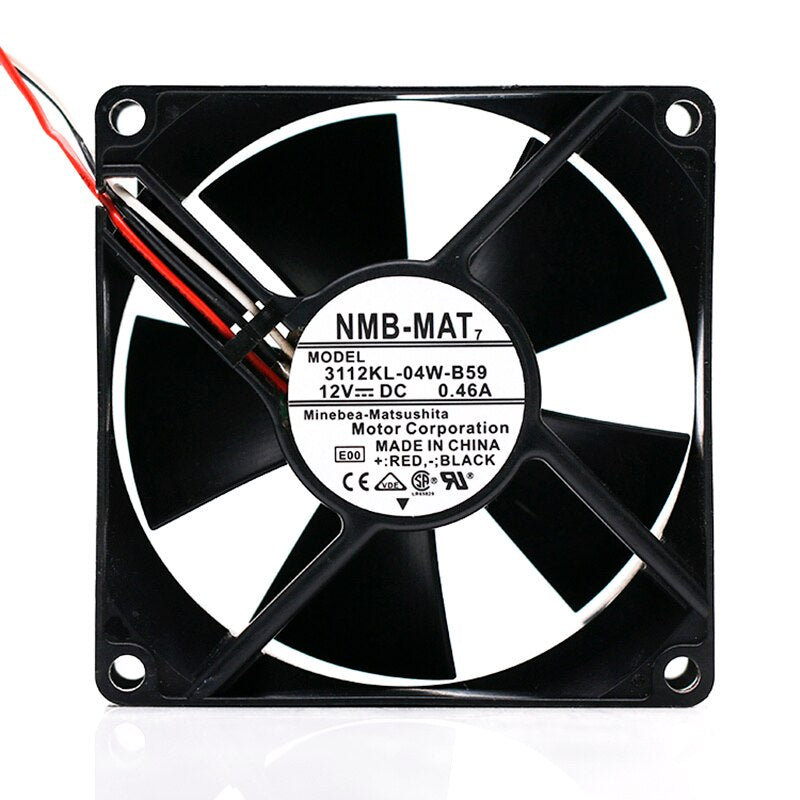 new FOr NMB 3112KL-04W-B59 DC 12V 0.46A 8CM 8032 3-wire cooling fan