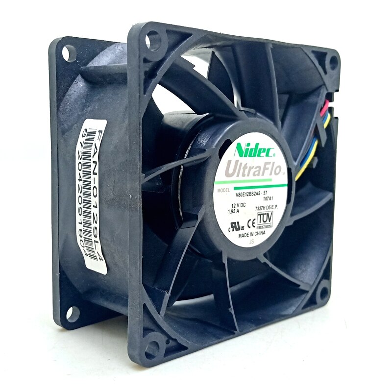 Nidec 8038 Fan 12V 8cm v80e12bs2a5-57 High Speed Violence Cooling Fan