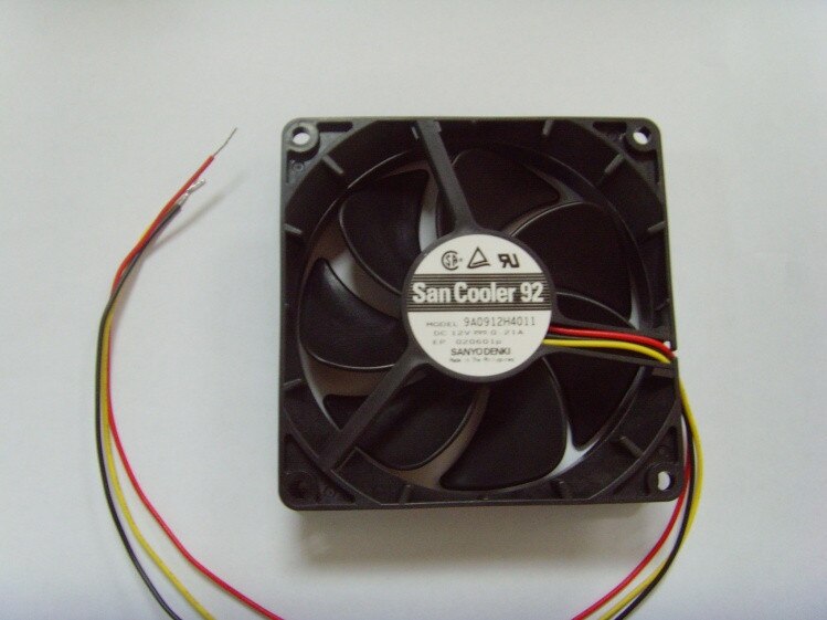 9A0912H4011 9A0912H401     Sanyo 9cm 9225 12V 0.21A 3wire Cooling Fan 92*92*25MM