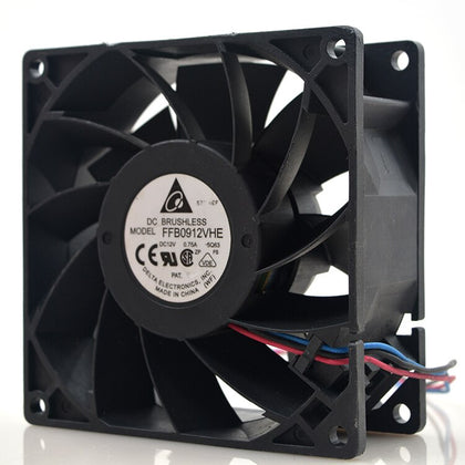 90mm Powerful Fan  Delta FFB0912VHE 9CM 9038 90X90X38MM DC 12V 0.75A Large Air Volume Chassis Cooling Fan