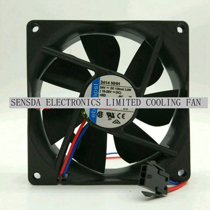 Ebm Papst 3414NHH 3414 NHH 9cm 90mm 92mm  92*92*25MM 24V 3.2W Inverter Cooling Fan