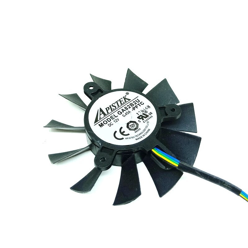 Ga82b2u 12V 0.45a Diameter 75mm Hole Pitch 42mm 4-wire Video Card Cooling Fan