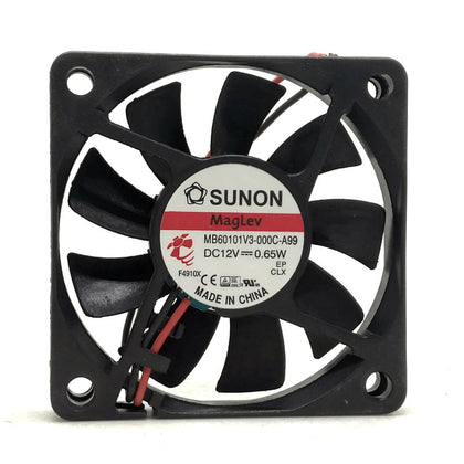 60mm Cooling Fan   Sunon MB60101V3-000C-A99 12V 0.65W 6010 60X60X10MM 6CM Slim Mute Cooling Fan