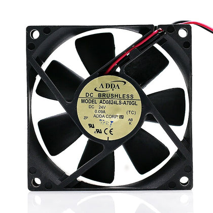 Adda AD0824LS-A70GL 8025 80mm DC 24V 0.09A 8CM cm Mute Converter Cooling Fan
