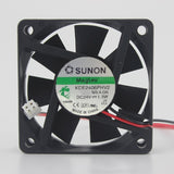 Historical SUNON KDE2406PHV2 MS.A.GN view, DC24V1.3W; label colours and auxiliary marks differ across listing examples. No package quantity or current shipping unit is established. Confirm supplied option and pinout.