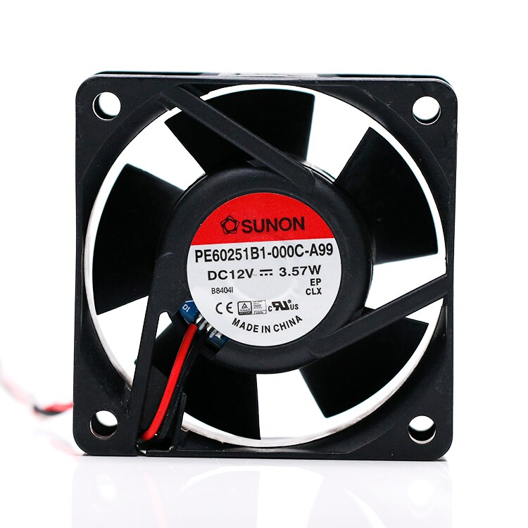Sunon PE60251B1-000C-A99  60mm 60X60X25mm DC12V 3.57W Silent Axial Cooling Fan