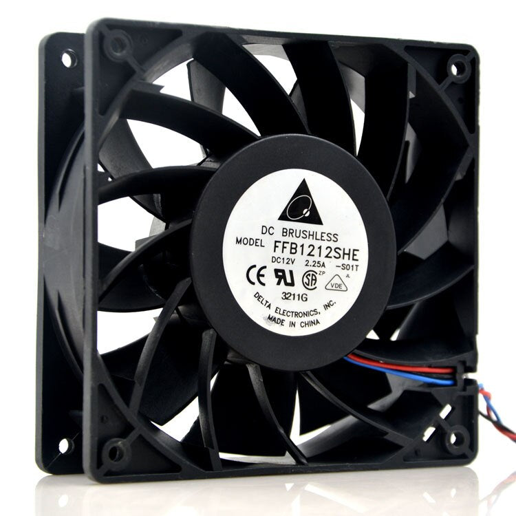 GPU Cooling Fan 200CFM  Delta FFB1212SHE 12cm 120MM 120*120*38MM 12V 2.25A DC Cooling Case Server Cooling Fan