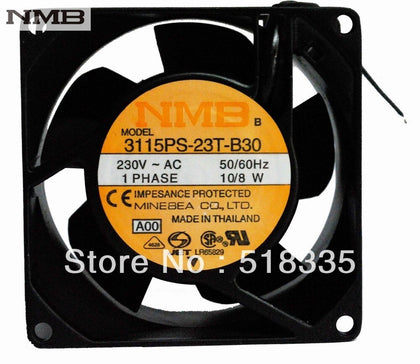 NMB 8038 230V Dual Ball 3115PS-23W-B30 8cm Chassis Cooling Fan 80 * 80 * 38mm