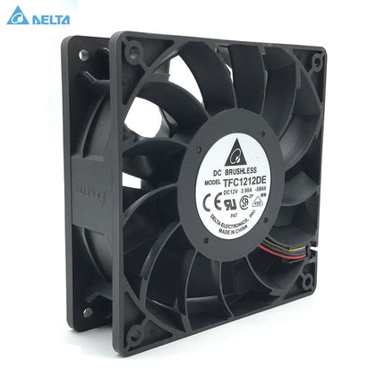 Delta TFC1212DE 12CM 12038 12V 3.9A 252CFM Winds Of Booster PWM Fan Violence  Bitcoin Miner Super Cooling