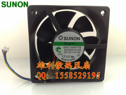 Sunon KDE1206PTV3 12V 0.7W 6CM 6025 60mm  4 Wire 4-pin Pwm Cooling Fan