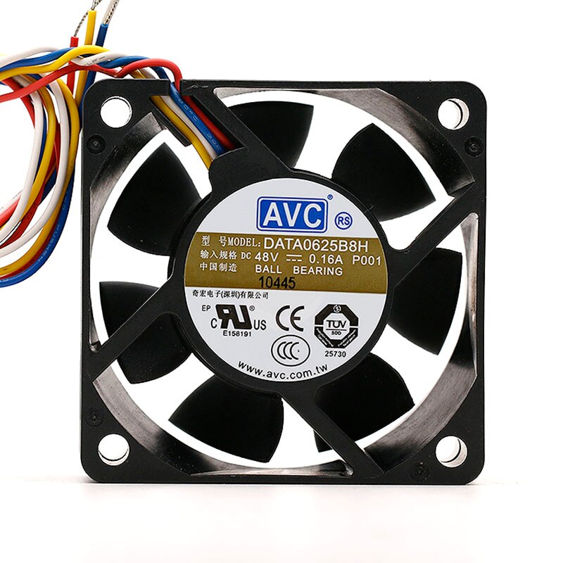 AVC DATA0625B8H DC48V 0.16A 60*60*25MM 6CM Cooling Fan