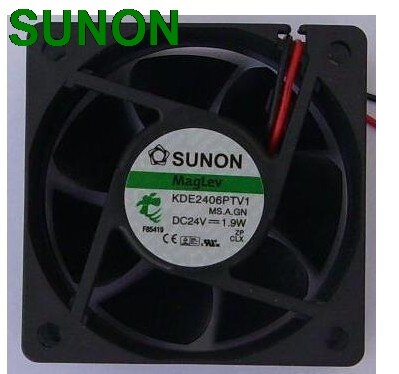 Sunon KDE2406PTV1.MS.A.GN 60*60*25 Mm DC 24V 0.079A 1.9W Server Inverter Cooling Fan