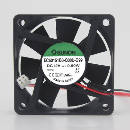 60mm Silent Fan 6015 EC60151B3-Q00U-Q99 12V 0.59W Cooling 60*60*15mm Case Axial Fan