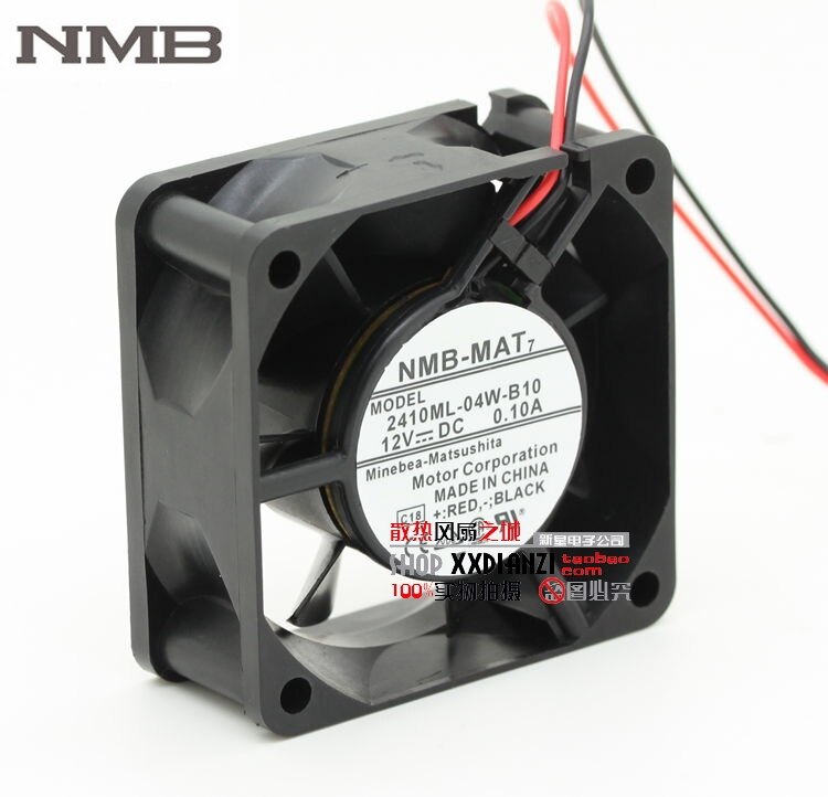 NMB 2410ML-04W-B10 6025 6CM 12V 0.10A Dual Ball Bearing Silent Fan