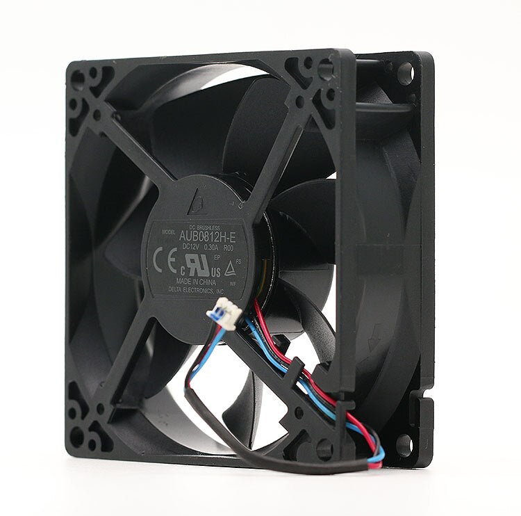 Delta AUB0812H-E ROO 12V 0.3A 8CM 3 Wire Projector Axial Cooling Fan 3000RPM 35CFM
