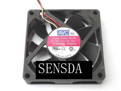 Orginal  AVC DS07015R12M 3 Wires Temperature Control CPU Cooling Fan DC 12V 0.4A 7015 70*70*15mm 7cm