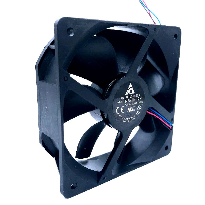 Cooling Fan  Delta NFB10512HF -7F03 DC 12V 0.39A 3-wire 3-pin Connector 70mm 105x105x32mm Server Square Cooling Fan