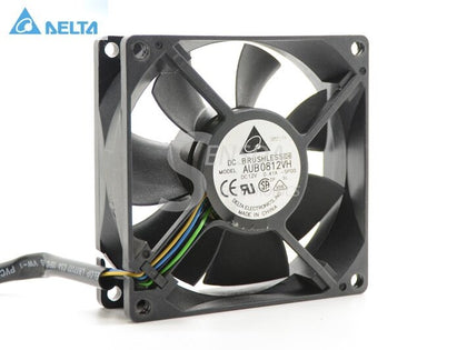 Delta AUB0812VH 8CM 80MM 8025 8*8*2.5CM 80*80*25MM 12V 0.41A Support 4-wire Pwm Tempreture Control Fan