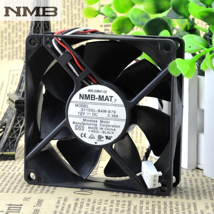 NMB 8025 8cm 80mm 3110KL-04W-B79 2851 2821 Switch DC 12V 0.38A Server Inverter Cooling Fan