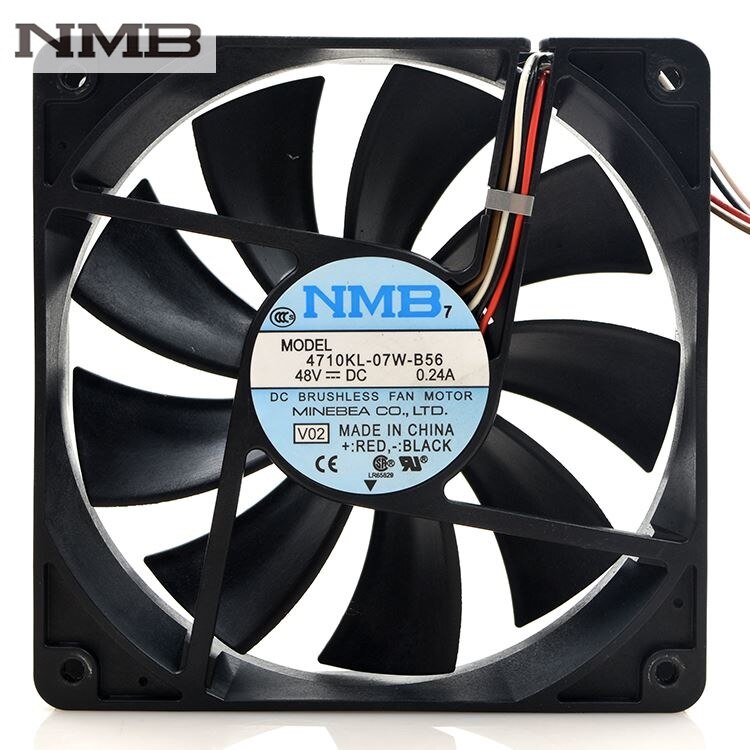 NMB 4710KL-07W-B56 0.24A 12025 12CM Server Industrial Cooling Fan