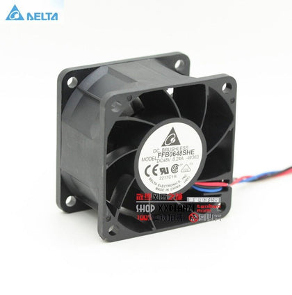 Delta FFB0648SHE 6038 6cm 48V 0.24 Dual Ball Bearing Cooling Fan