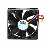 Nidec D09A-48TS1 01B 90x90x25mm 48V 0.09A axial fan with original label, 3-wire lead and white connector