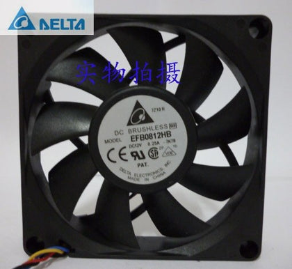 Delta EFB0812HB 8CM 80MM 8015 80*80*15MM 12V 0.25A 4 Line Ball Bearing Server Inverter Cooling Fan