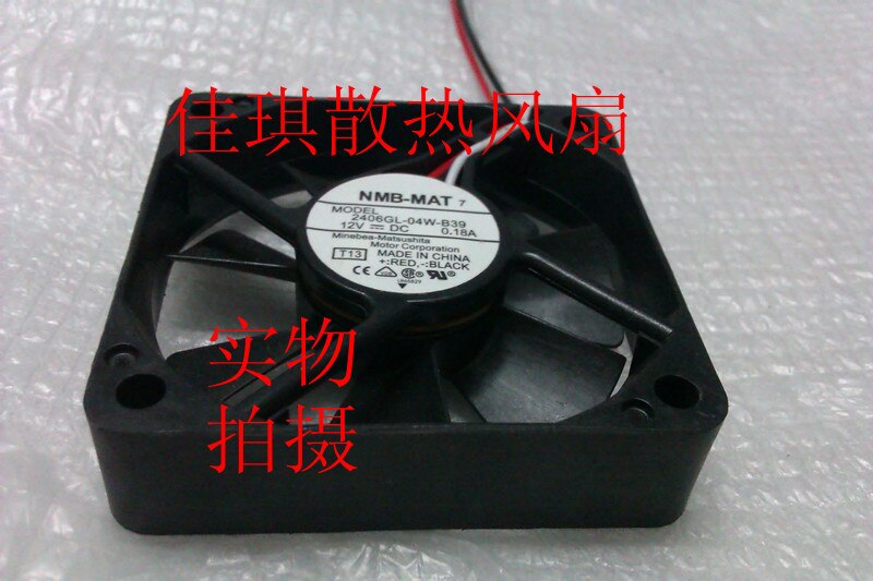 NMB  2406GL-04W-B39 CP01307 12V DC 0.18A 60 * 60 * 15 MM Axial Fans