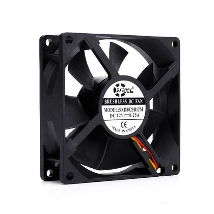 Computer Fan 80mm   SXDOOL SXD8025B12M 80mm Dc Brushless Cooling Fan 12V 0.25A Dual Ball Bearing Cooling Fan