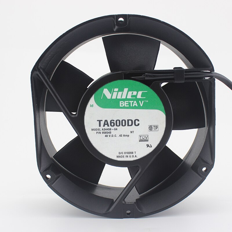 TA600DC   Nidec A34458-64 DC 48V 0.42a 17250 17CM Case Axial Server Cooling Fan