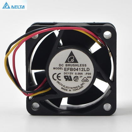 Delta  EFB0412LD  4020 12V 0.08A 4CM 1U Mute Switch Chassis Power Supply Fan